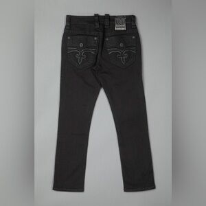 Rock Revival Arther Alt Straight Fit Jeans Black MSRP $169 Mens Size 36x30